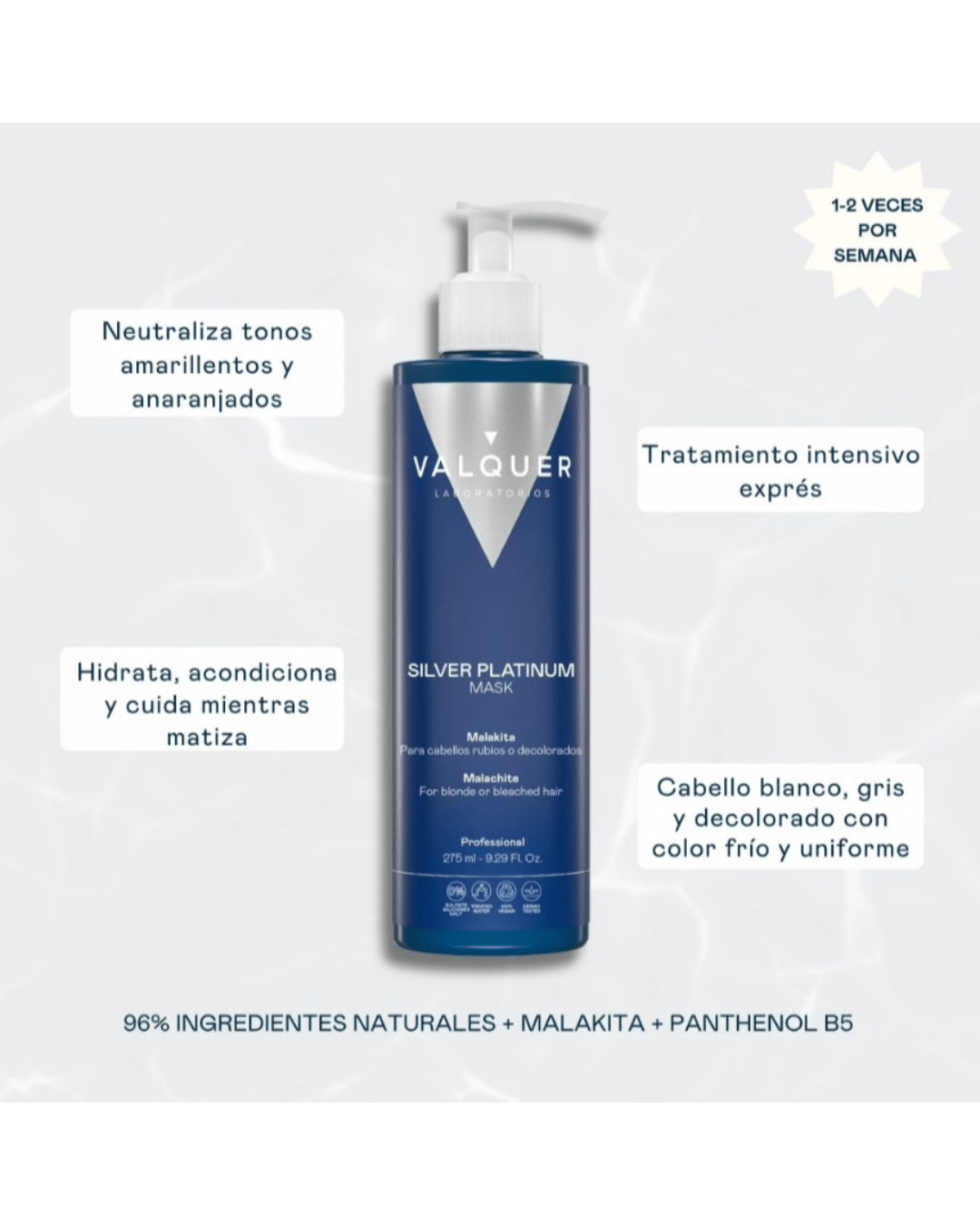 Valquer Mascarilla Capilar Silver Platinum - Imagen 2